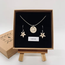 Load image into Gallery viewer, Gift Set - Zodiac Necklace &amp; Star Earrings (Silver Plated)
