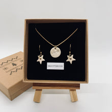 Load image into Gallery viewer, Gift Set - Zodiac Necklace &amp; Star Earrings (Gold Plated)
