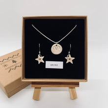 Load image into Gallery viewer, Gift Set - Zodiac Necklace &amp; Star Earrings (Silver Plated)
